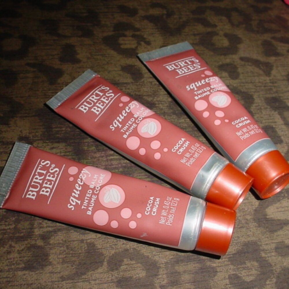 BURTS BEES Sealed Squeezy Tinted Lip Balm COCOA CRUSH X3
